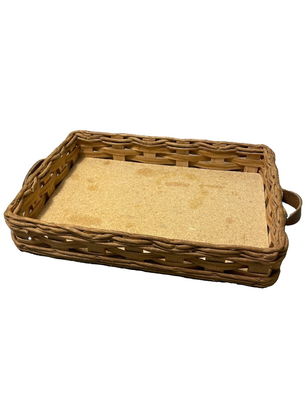 VINTAGE Pyrex 233N Wicker PLATTER Casserole Dish Holder Kitchen Farmhouse 14x10 - Picture 4 of 7